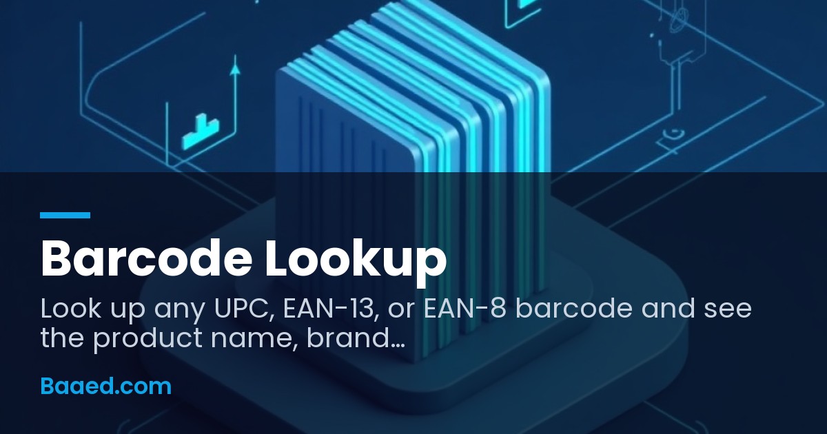 Free Barcode Lookup — UPC, EAN-13, EAN-8 Product Finder — Baaed FREE ...
