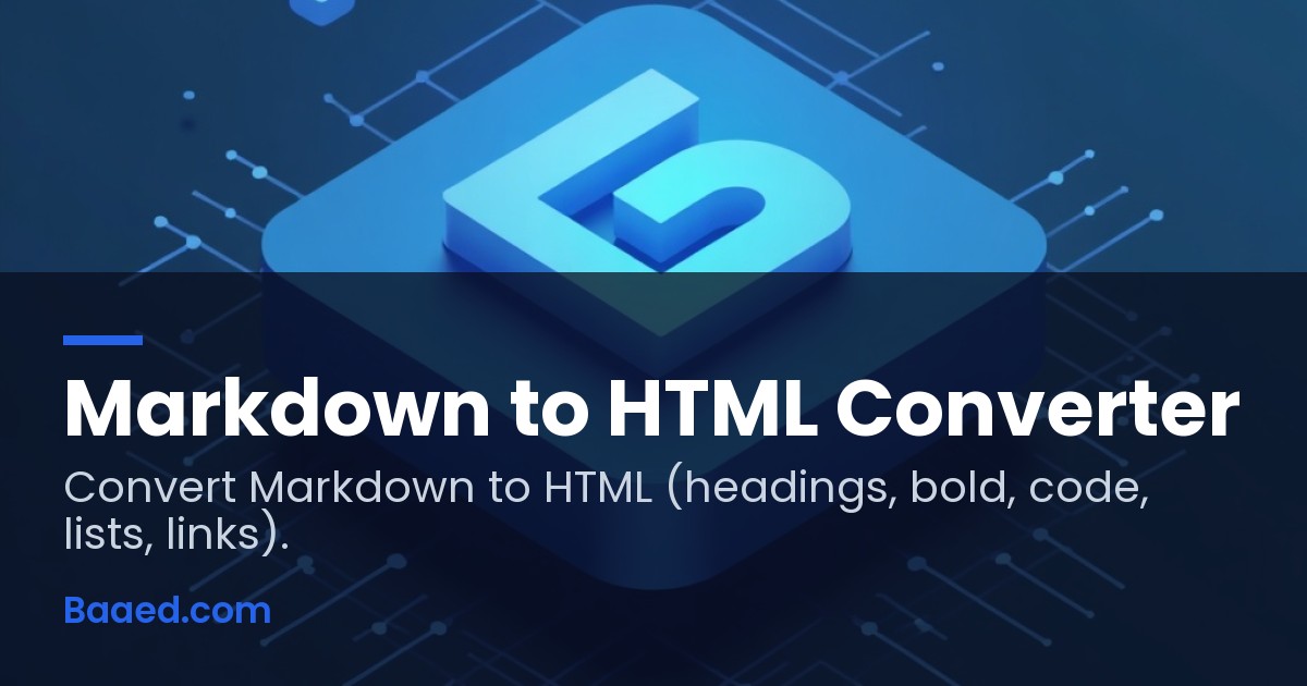 Markdown to HTML Converter — CommonMark Spec — Baaed FREE SEO Suite